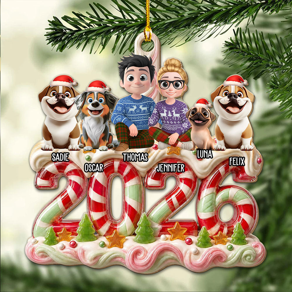 Custom Christmas Decor Home Birthday Gifts For Dog Lovers • A Very Sweet Christmas - Personalized 3D Effect Wood Ornament