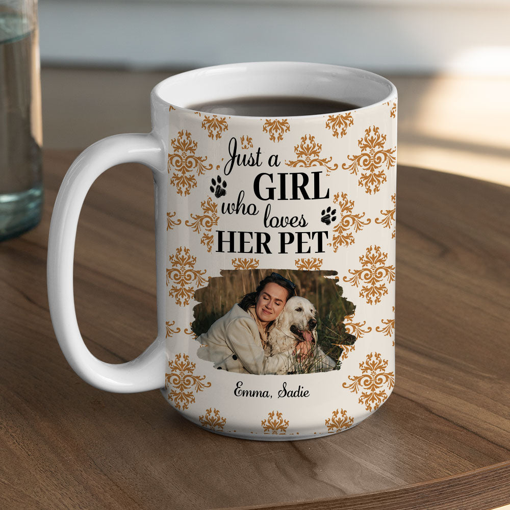 Custom Photo Christmas Birthday Gifts For Pet Mom, Pet Lovers • Pumskin Pet Autumn Photo - Personalized Coffee Mug