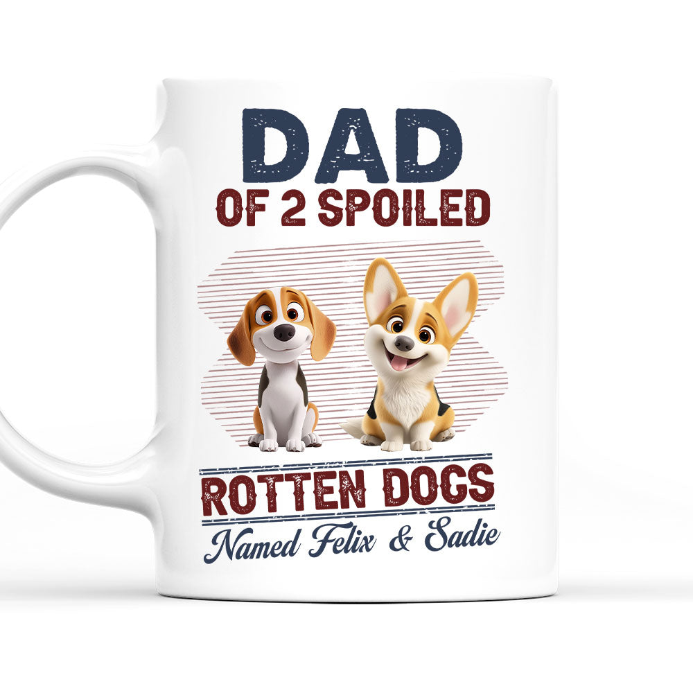 Custom Father's day Birthday Gifts For Dog Dad, Dog Lovers • New Rotten Dog Chibi - Personalized Coffee Mug