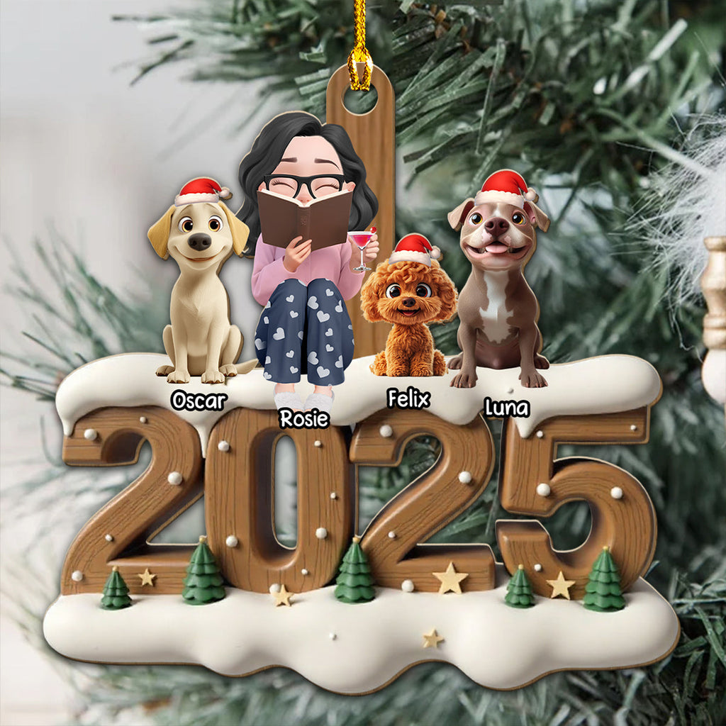 Custom Christmas Decor Home Birthday Gifts For Dog Lovers • Reading Buddy Now Onwards - Personalized 3D Effect Wood Ornament