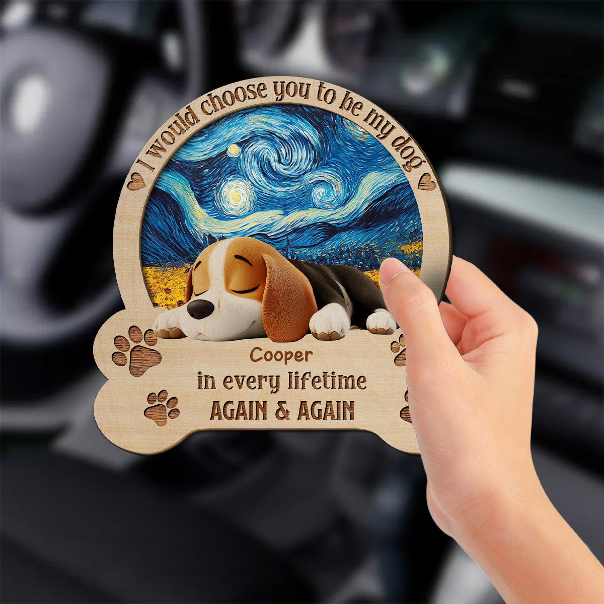 Always Choose You My Dog - Personalized Car Visor Clip