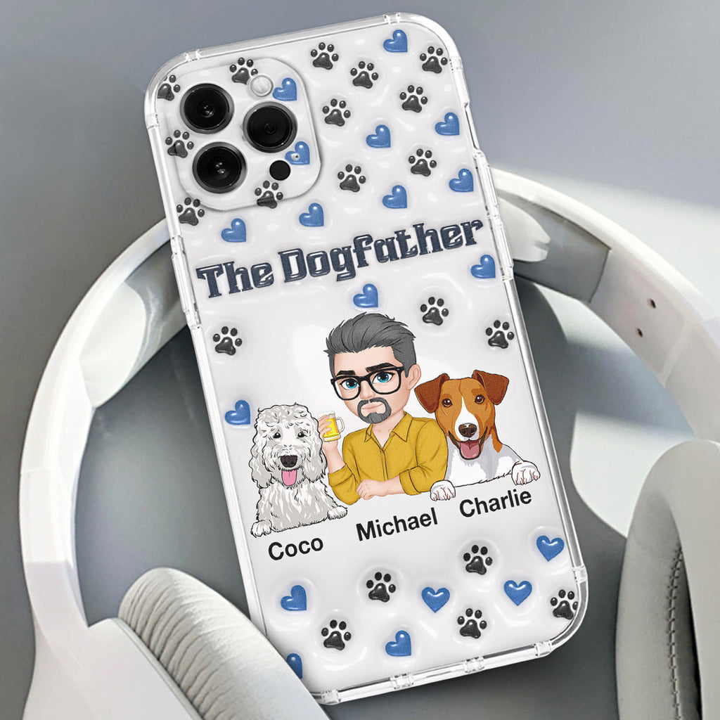 Handsome Dog Dad - Personalized 3D Inflated Effect Phone Case