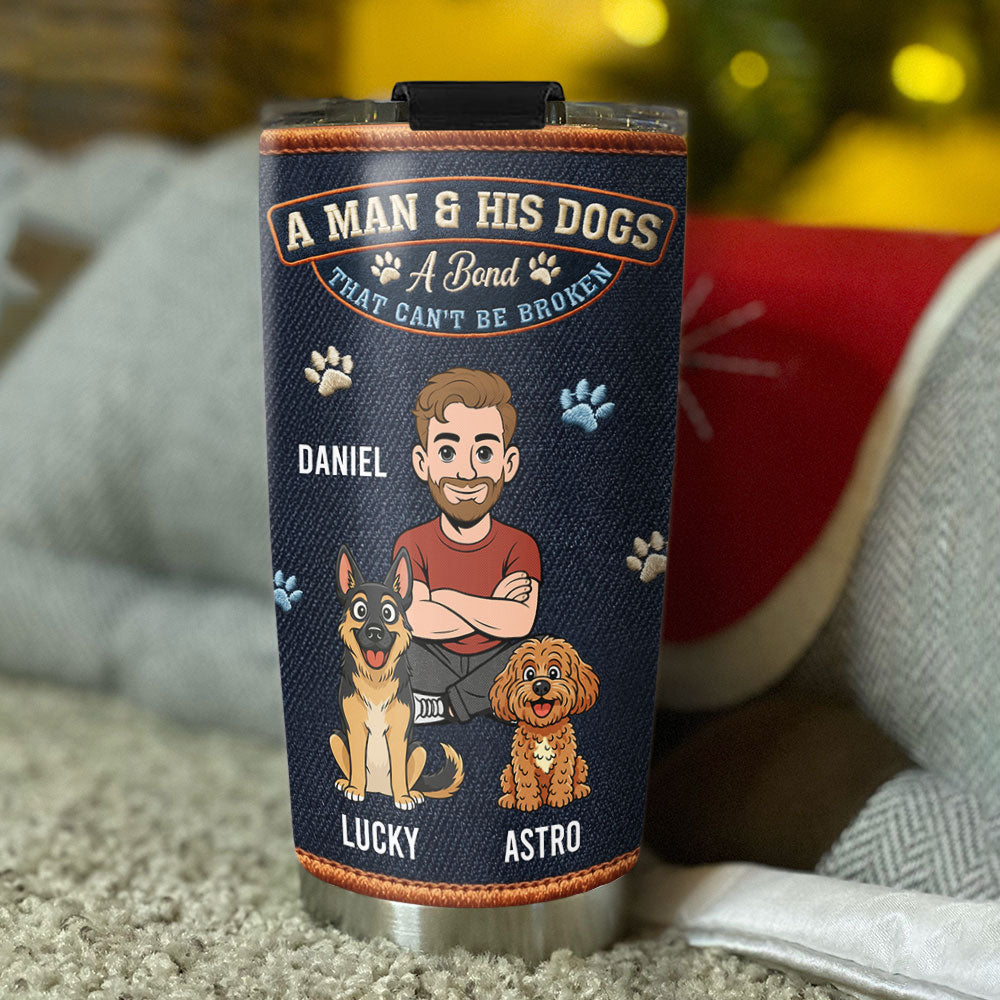 Custom Christmas Birthday Gifts For Dog Dad, Dog Lovers • Forever My Dog - Personalized Tumbler
