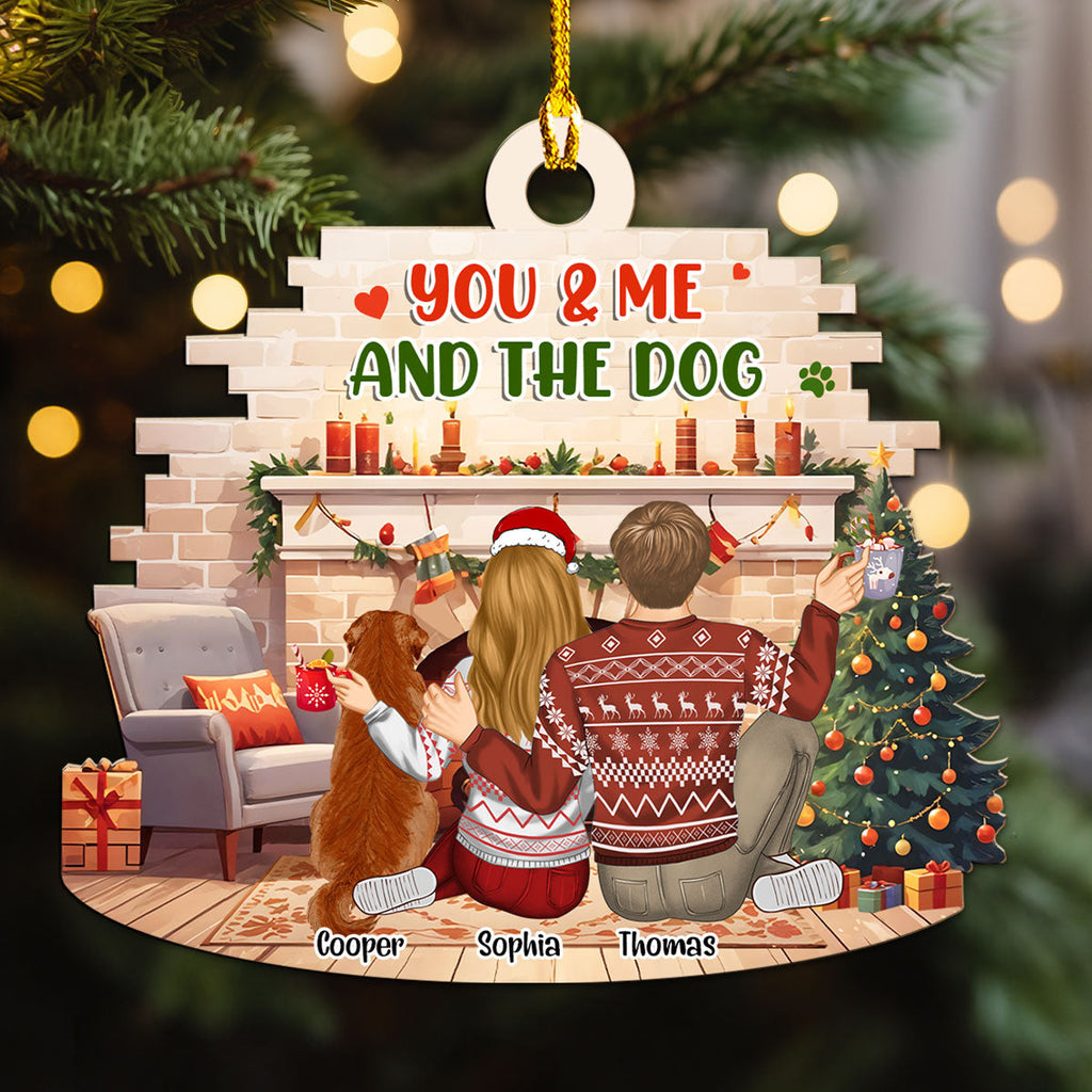 You Me Our Dogs Family - Personalized Wood Ornament
