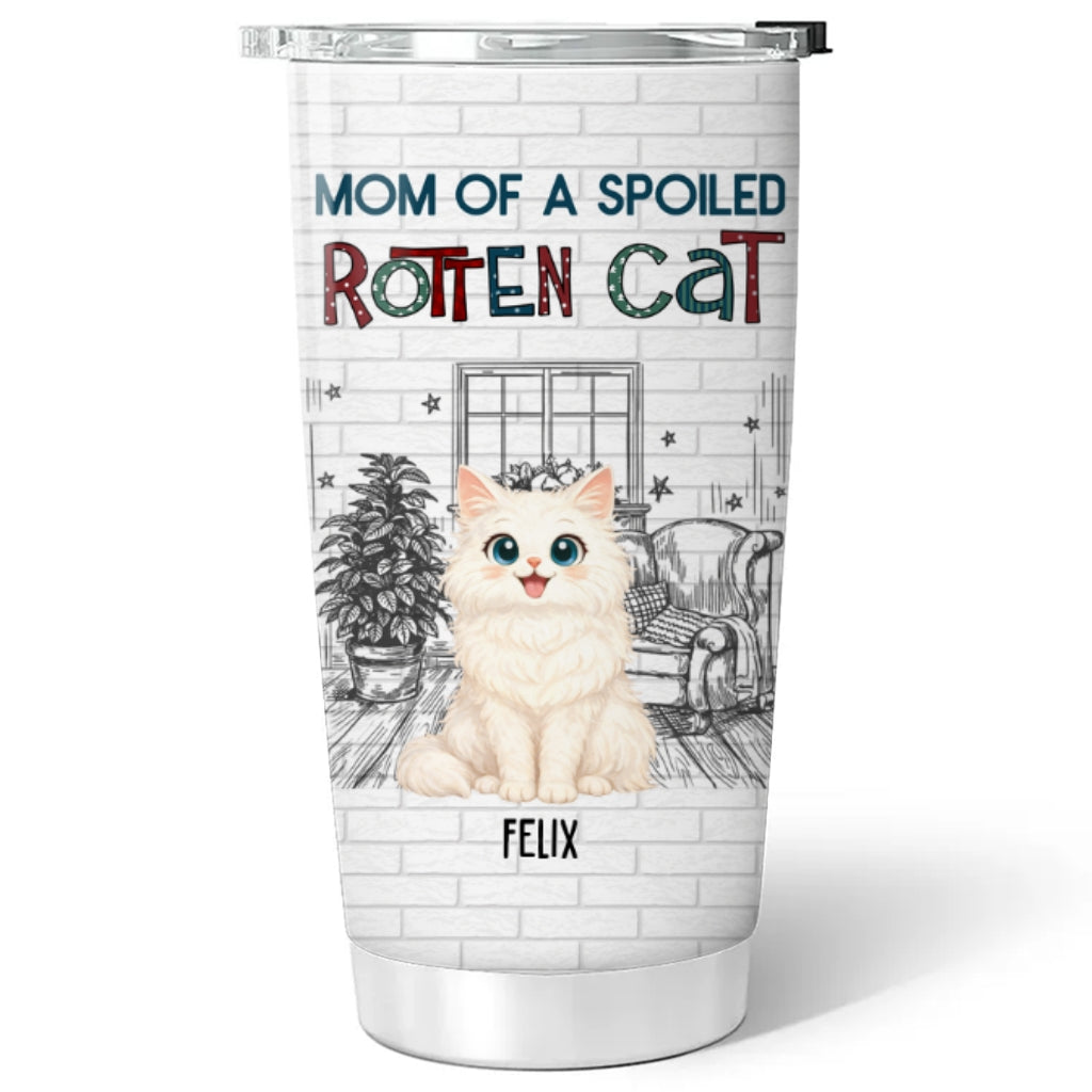 Custom Mother's day Birthday Gifts For Cat Mom, Cat Lovers • Funny Mom Dad Storybook Cat - Personalized Tumbler