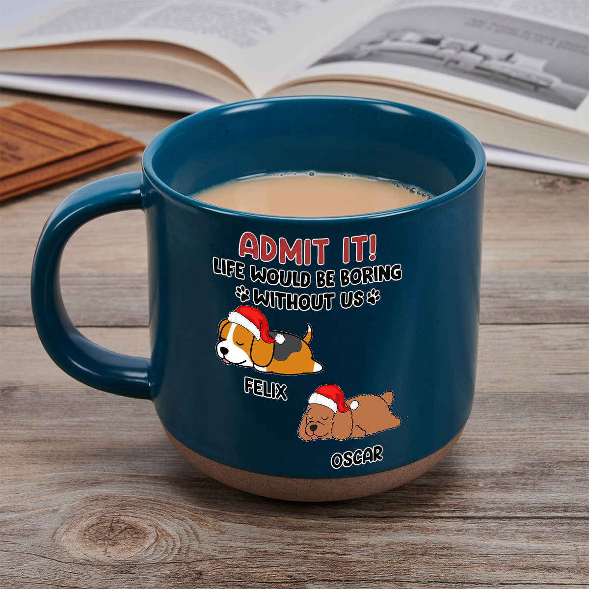 Custom Christmas Birthday Gifts For Dog Lovers • Admit It - Personalized Pottery Mug
