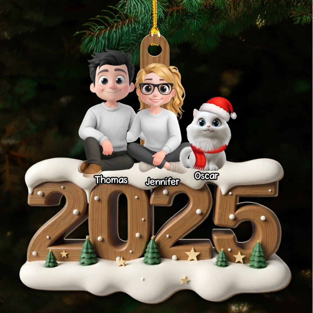 Custom Christmas Decor Home Birthday Gifts For Cat Lovers • From This Year Cat Ver - Personalized 3D Effect Wood Ornament