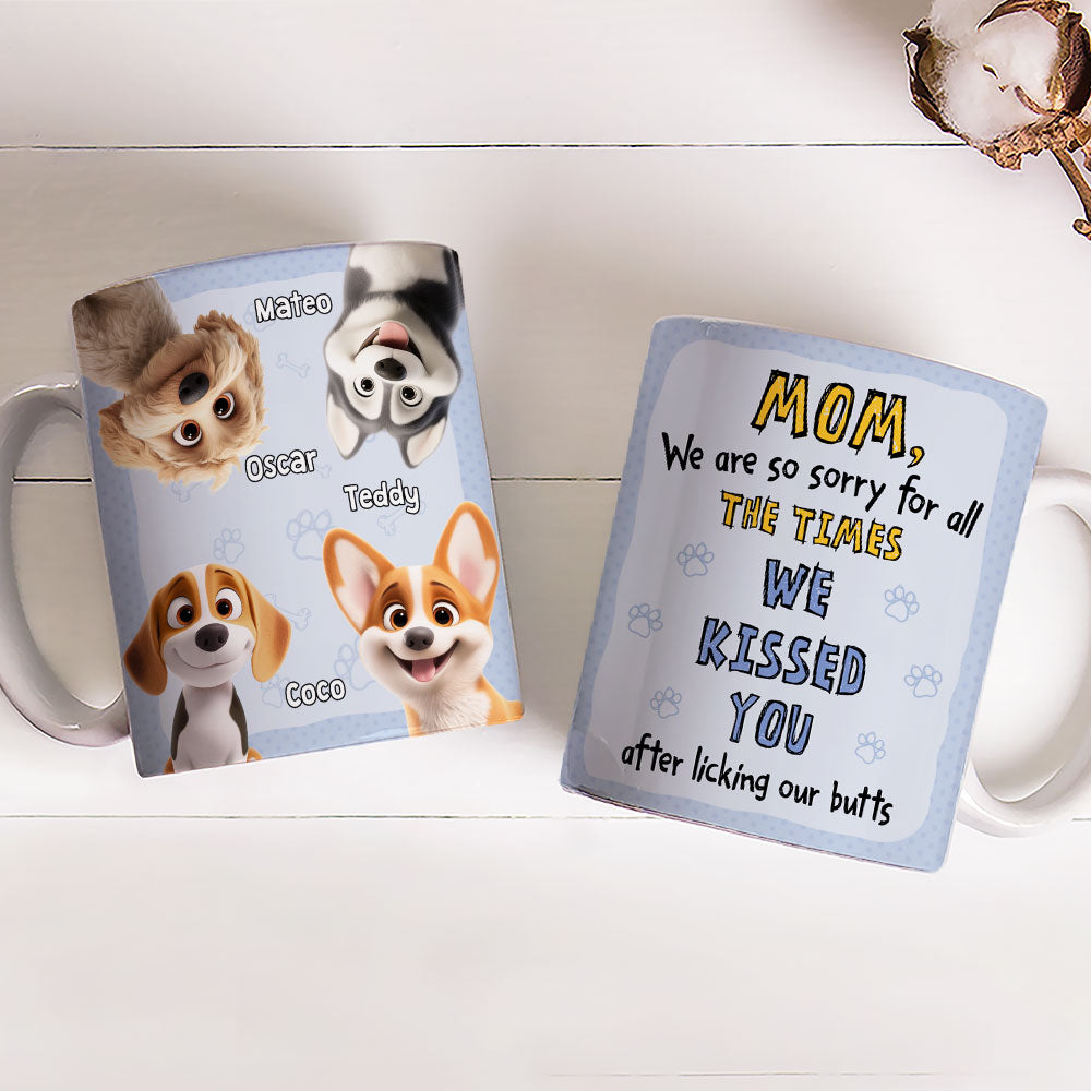 Custom Mother's Father's day Birthday Gifts For Dog Lovers • Licking The Butt - Personalized Coffee Mug