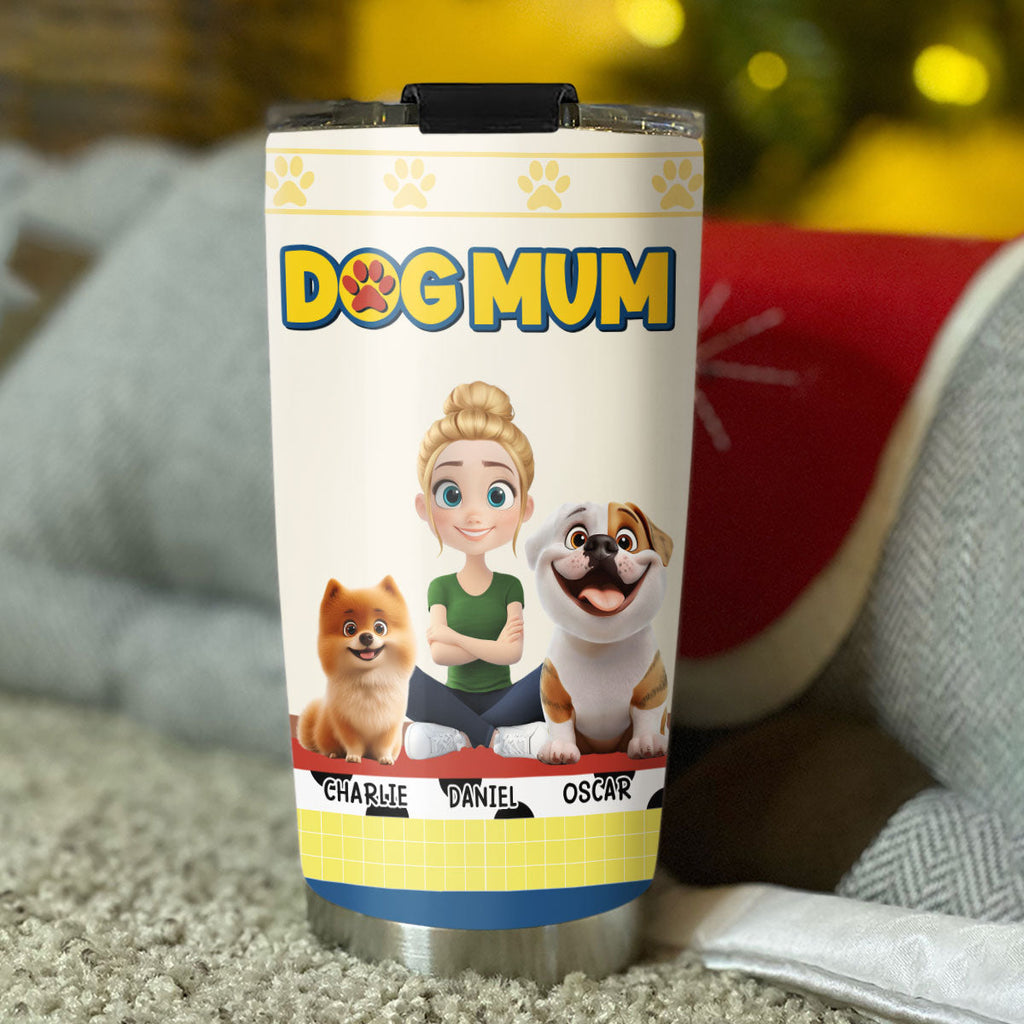Custom Christmas Birthday Gifts For Dog Mom, Dog Lovers • Mom Story - Personalized Tumbler