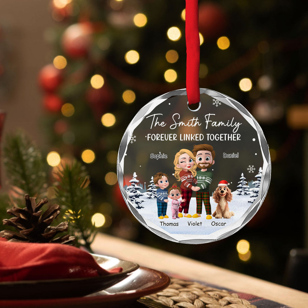 Custom Christmas Decor Home Birthday Gifts For Dog Lovers • Family Hearts United - Personalized Glass Ornament