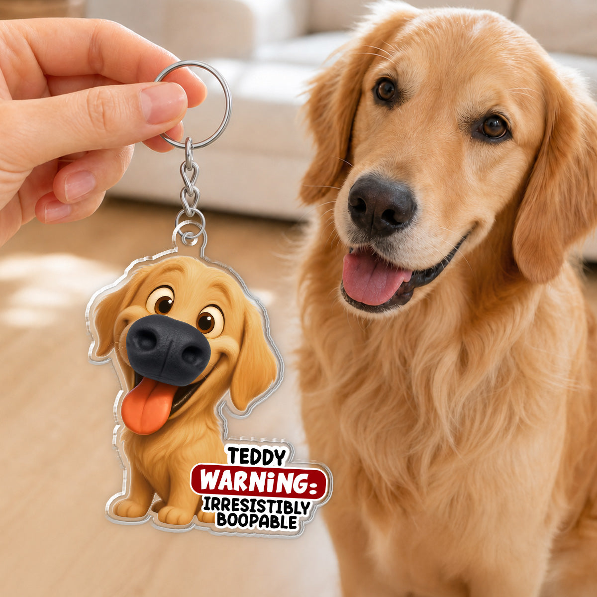 Squeeze My Snoot - Personalized Nose Squishy Keychain