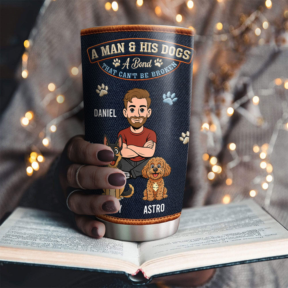 Custom Christmas Birthday Gifts For Dog Dad, Dog Lovers • Forever My Dog - Personalized Tumbler
