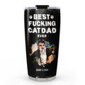 Custom Photo Christmas Birthday Gifts For Cat Dad, Cat Lovers • This Is The Best Cat Dad Photo - Personalized Tumbler