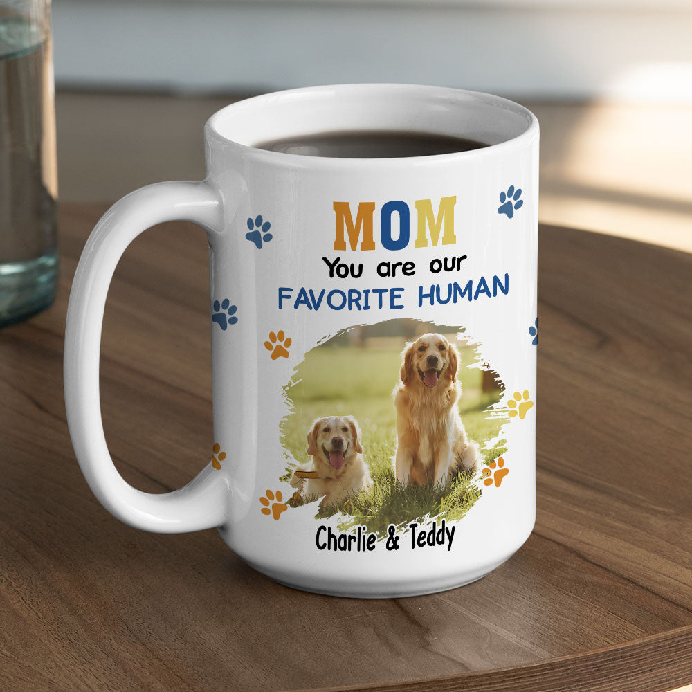 Custom Photo Christmas Birthday Gifts For Dog Lovers • My Best Human Photo - Personalized Coffee Mug