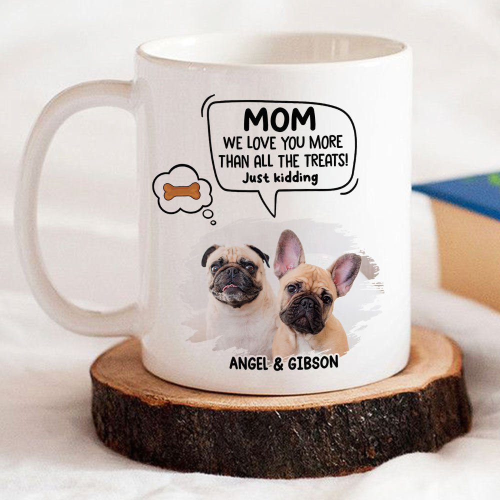 Custom Photo Christmas Birthday Gifts For Dog Dad, Dog Lovers • Just Kidding Photo - Personalized Coffee Mug