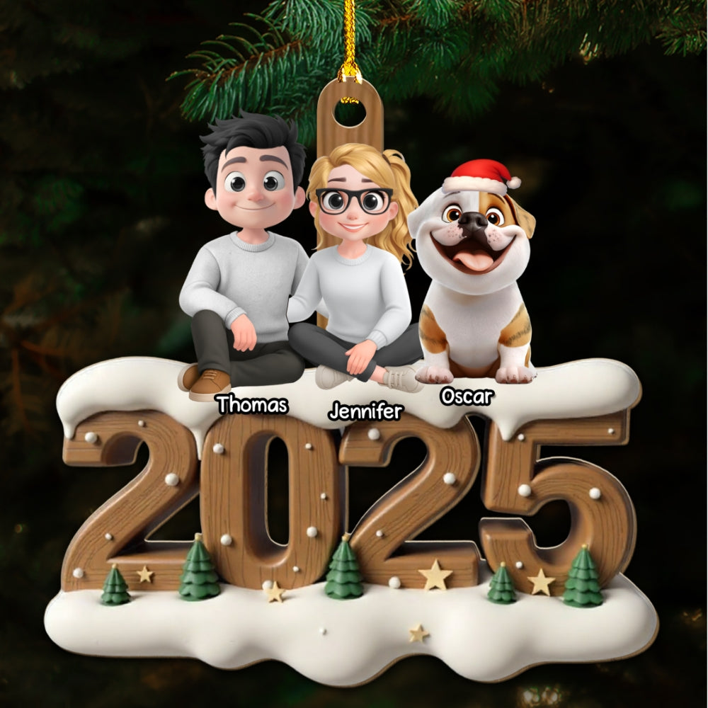 Custom Christmas Decor Home Birthday Gifts For Pet Lovers • From This Year Fur Ver - Personalized 3D Effect Wood Ornament