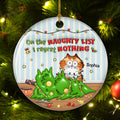 Custom Christmas Decor Home Birthday Gifts For Cat Lovers • Naughty List Catmas - Personalized 3D Inflated Effect Ceramic Ornament