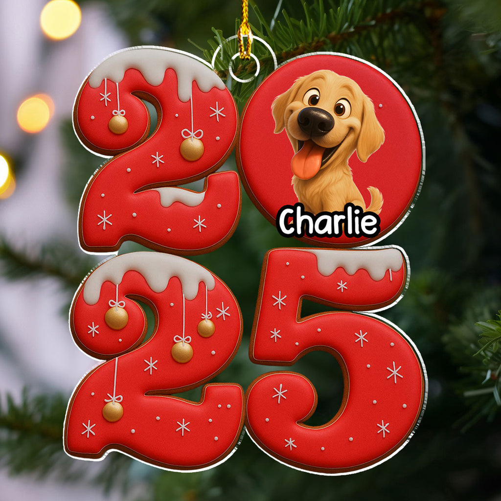 Custom Christmas Decor Home Birthday Gifts For Dog Mom, Dog Lovers • Another Year With You - Personalized Acrylic Ornament