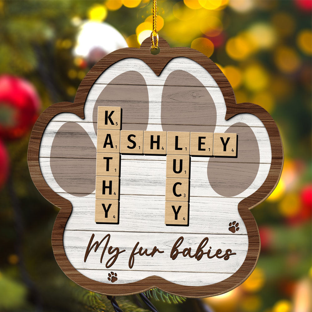 My Pet Is My Happy Place - Personalized Wood Ornament