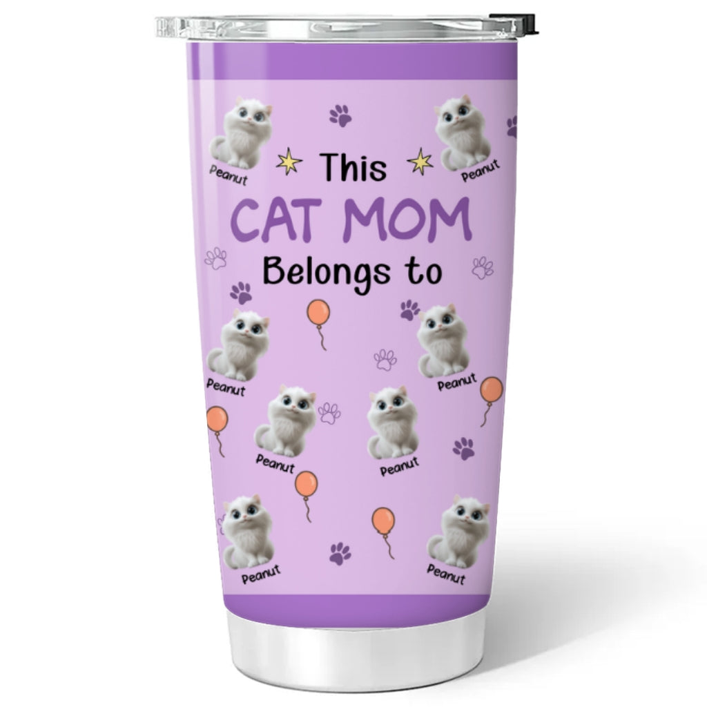 Custom Mother's day Birthday Gifts For Cat Mom, Cat Lovers • This Cat Mom Is Ours - Personalized Tumbler