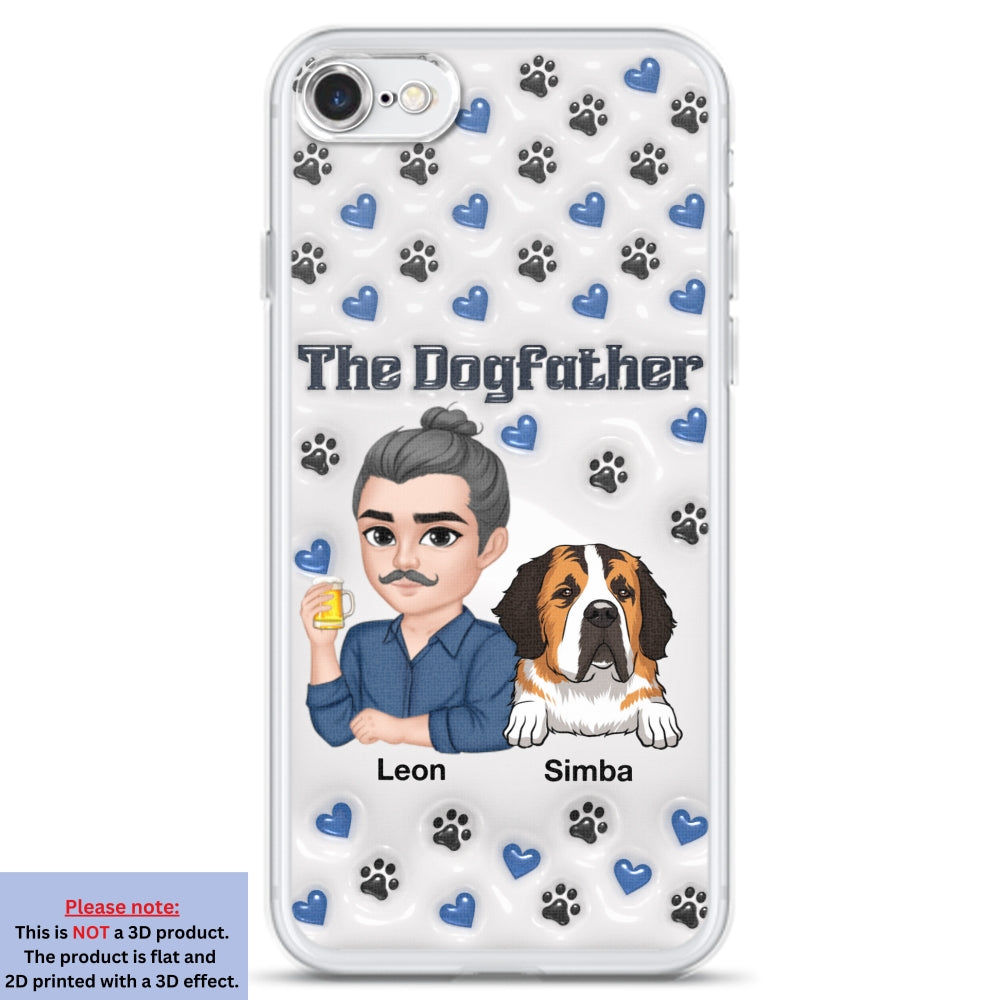 Handsome Dog Dad - Personalized 3D Inflated Effect Phone Case