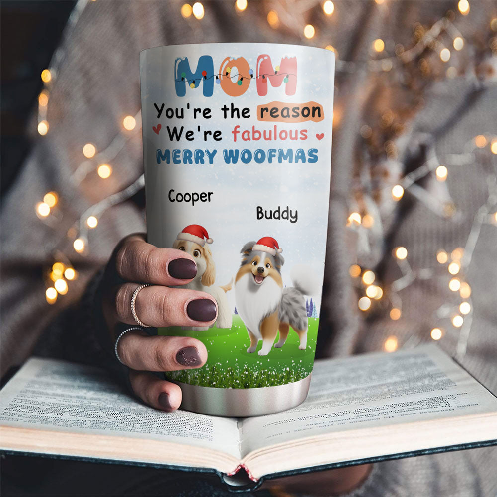 Custom Christmas Birthday Gifts For Dog Mom, Dog Lovers • You Are Absolutely The Reason - Personalized Tumbler