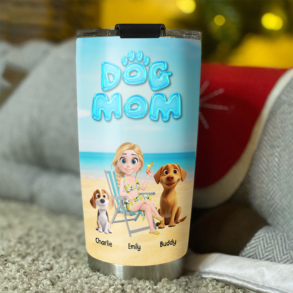 Custom Christmas Birthday Gifts For Dog Lovers • Summer Dog Mom - Personalized Tumbler