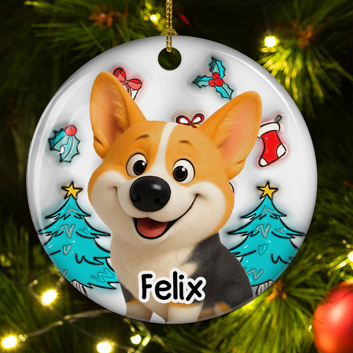 I am Santa - Personalized 3D Inflated Effect Ceramic Ornament