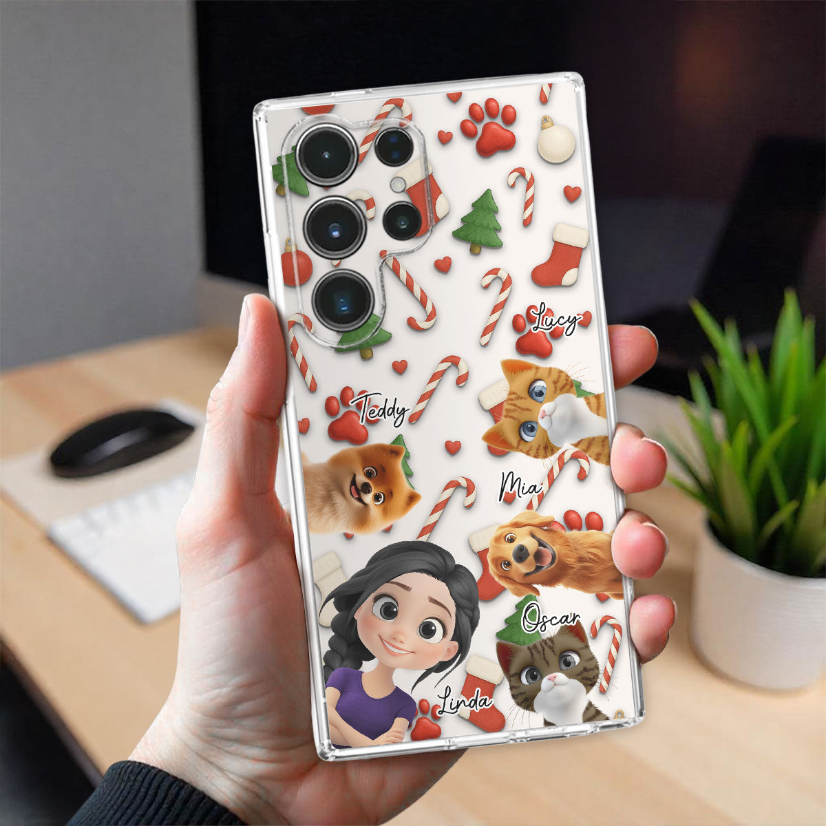 Pet And Human Cartoon Ver 2 - Personalized Phone Case