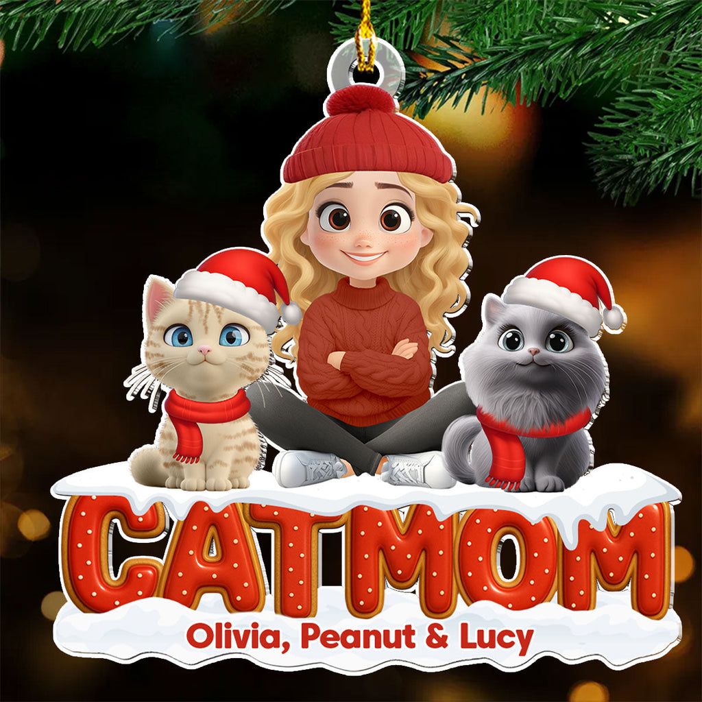 Custom Christmas Decor Home Birthday Gifts For Cat Lovers • Our Unbroken Bond Cat Ver - Personalized 3D Effect Acrylic Ornament