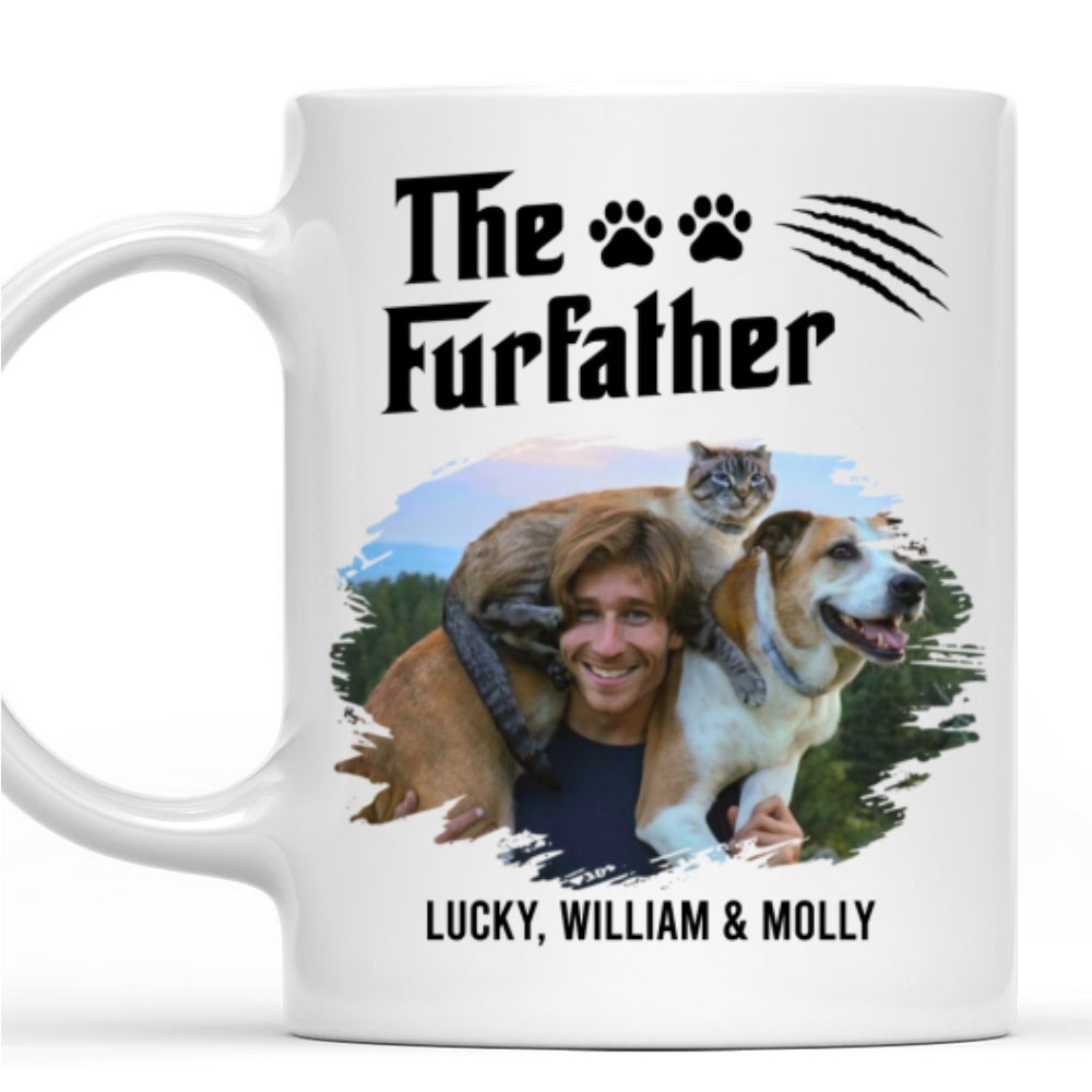 Custom Photo Father's day Birthday Gifts For Pet Dad, Pet Lovers • The Furfather Photo- Personalized Coffee Mug