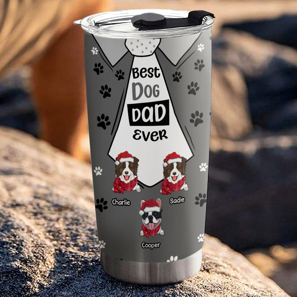 We Love You Best Dog Dad - Personalized Tumbler
