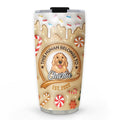 Custom Christmas Birthday Gifts For Dog Lovers • Human Belongs To Dog - Personalized 3D Inflated Effect Tumbler