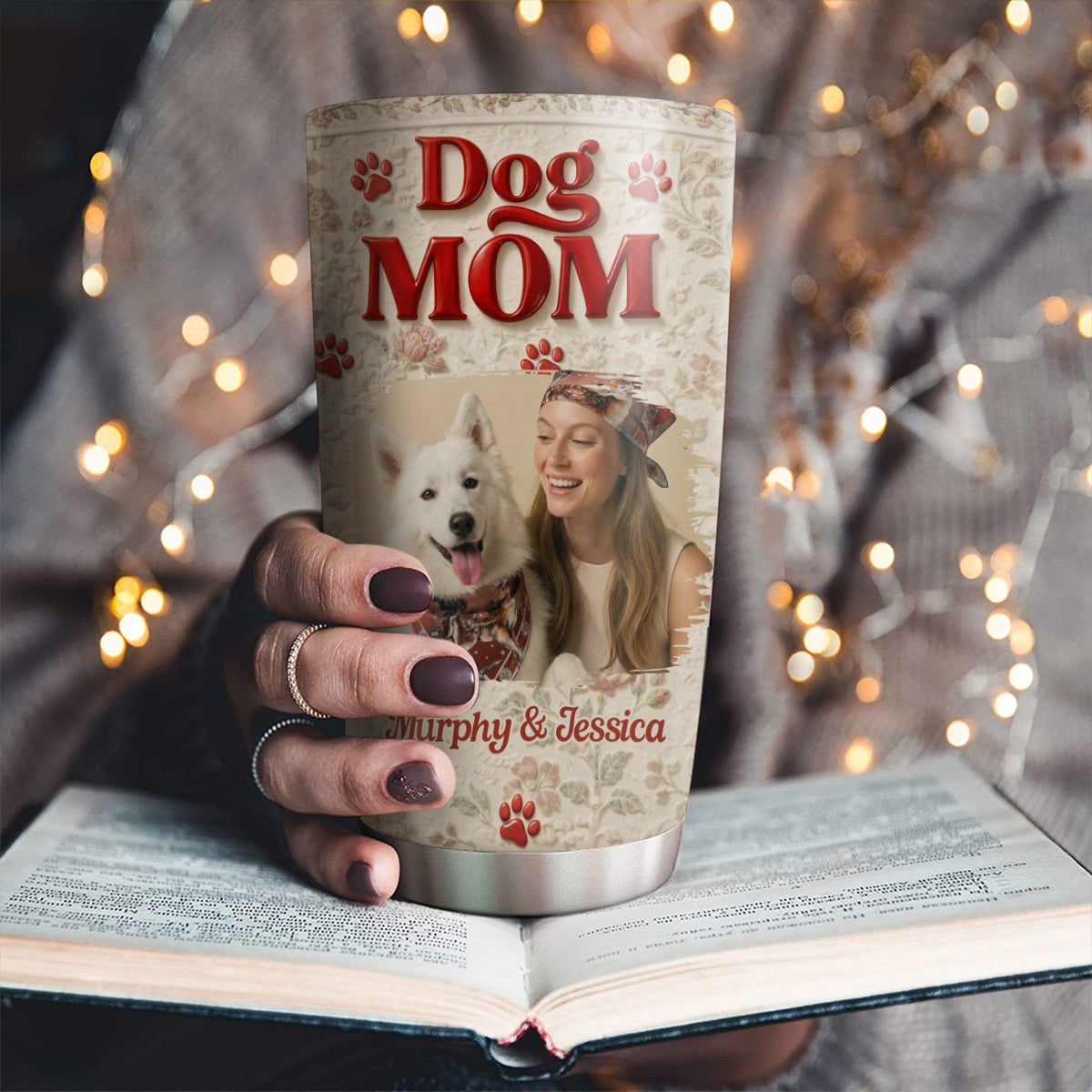 Custom Photo Christmas Birthday Gifts For Dog Mom, Dog Lovers • Dog Mom Photo - Personalized Tumbler