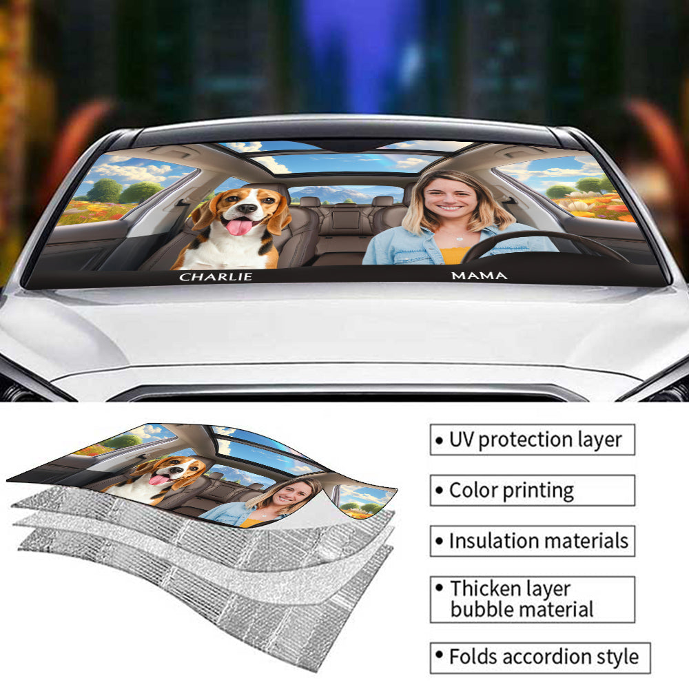 Life Is Better With My Dog Photo - Personalized Car Sunshade