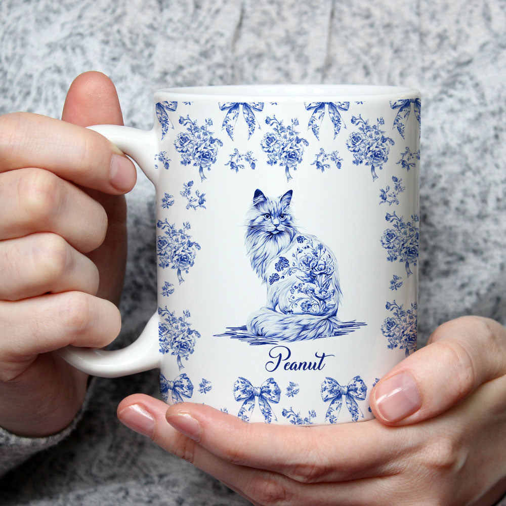 Custom Christmas Birthday Gifts For Cat Mom, Cat Lovers • Fond Of You - Personalized Coffee Mug