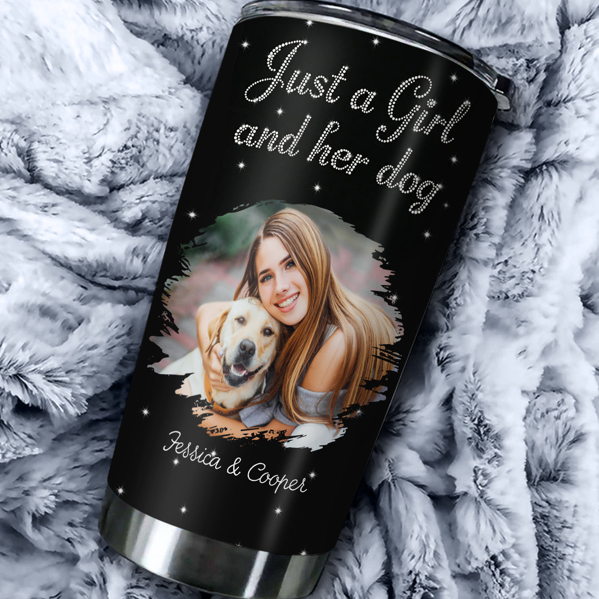 Custom Photo Christmas Birthday Gifts For Dog Mom, Dog Lovers • Every Second With You Photo - Personalized Tumbler