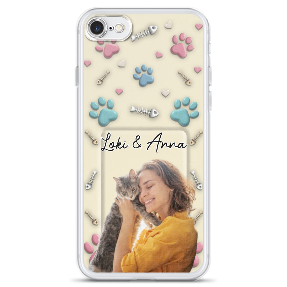 Cat Mom Cartoon Photo - Personalized 3D Effect Phone Case