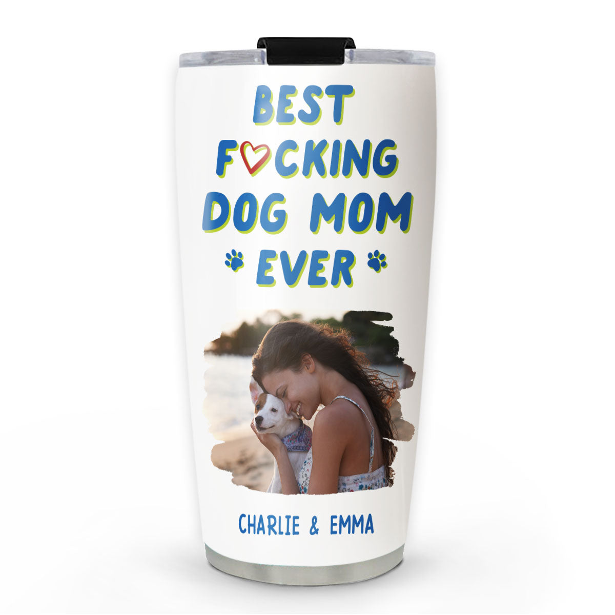 Custom Photo Christmas Birthday Gifts For Dog Mom, Dog Lovers • Summertime With Me Photo - Personalized Tumbler