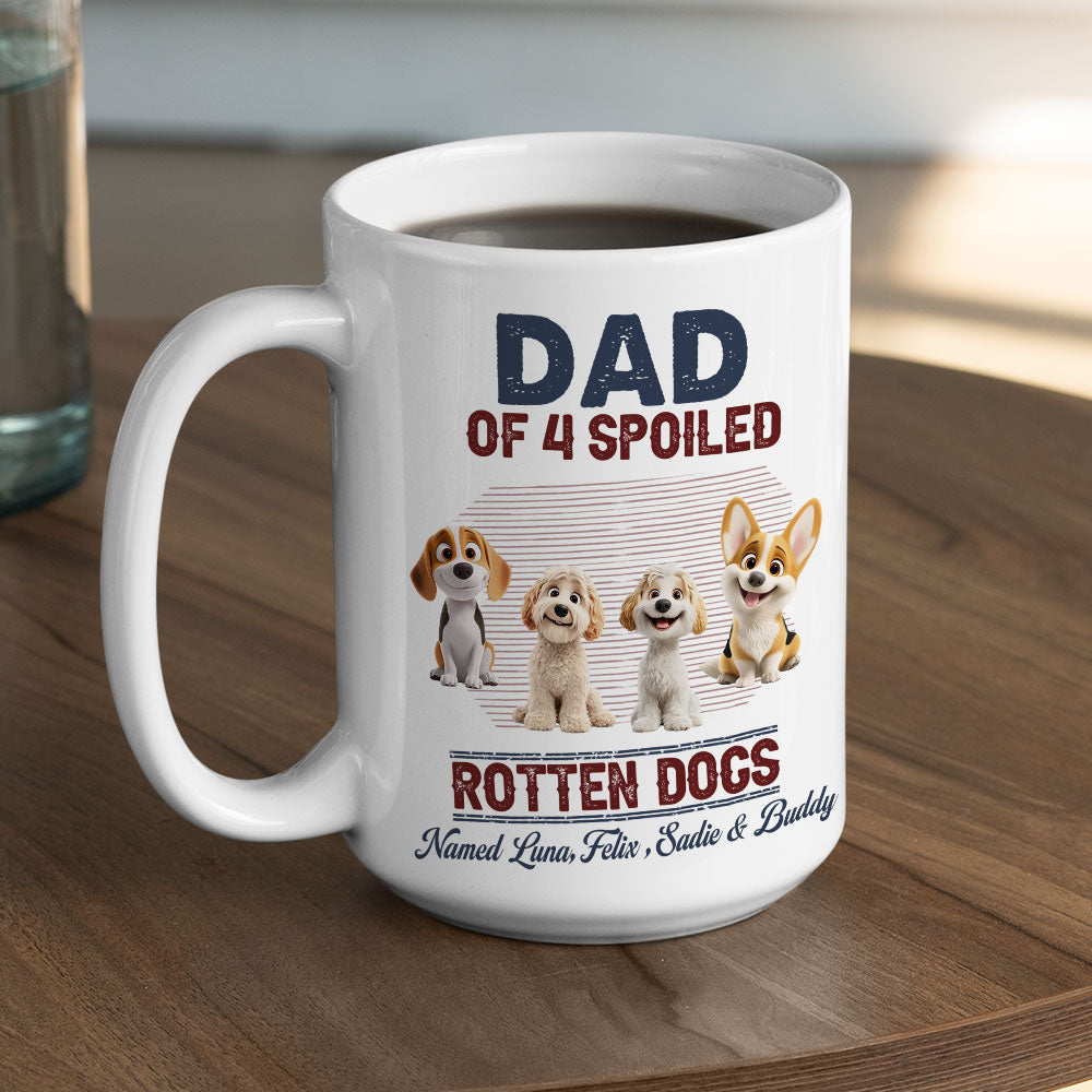 Custom Father's day Birthday Gifts For Dog Dad, Dog Lovers • New Rotten Dog Chibi - Personalized Coffee Mug