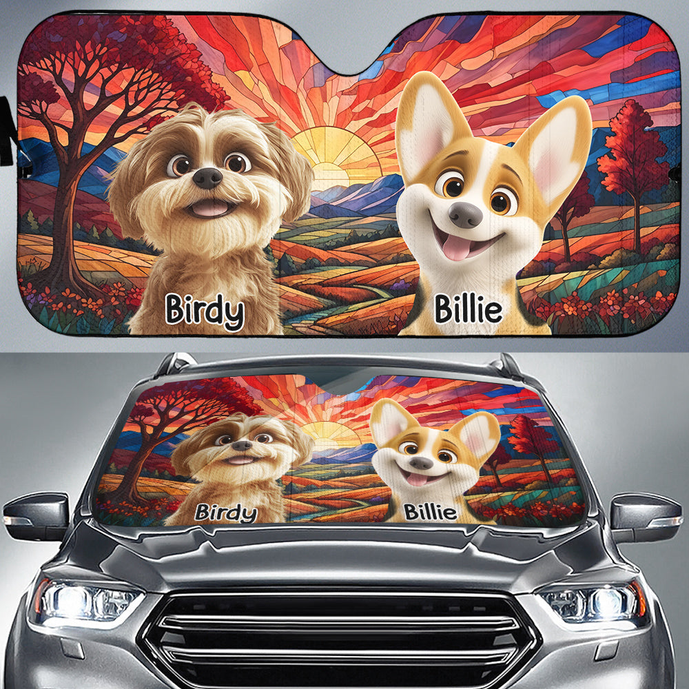 Custom Christmas Birthday Gifts Car Accessories for Dog Parents • Best Picture - Personalized Car Sunshade