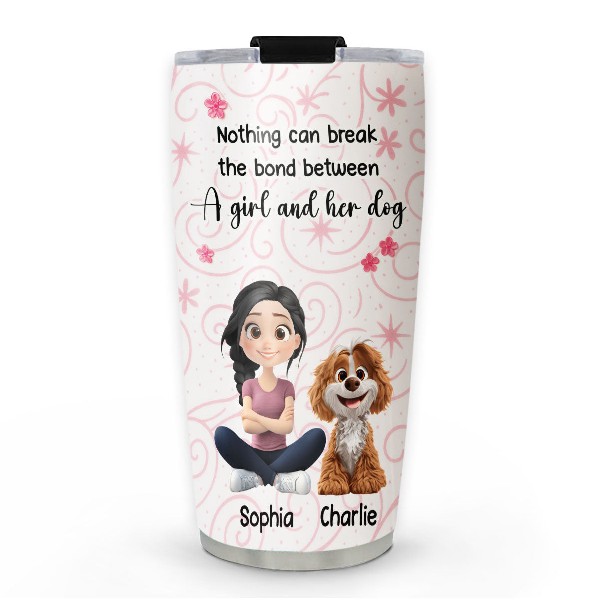 Custom Christmas Birthday Gifts For Dog Mom, Dog Lovers • Girls Are In Love With Dogs - Personalized Tumbler