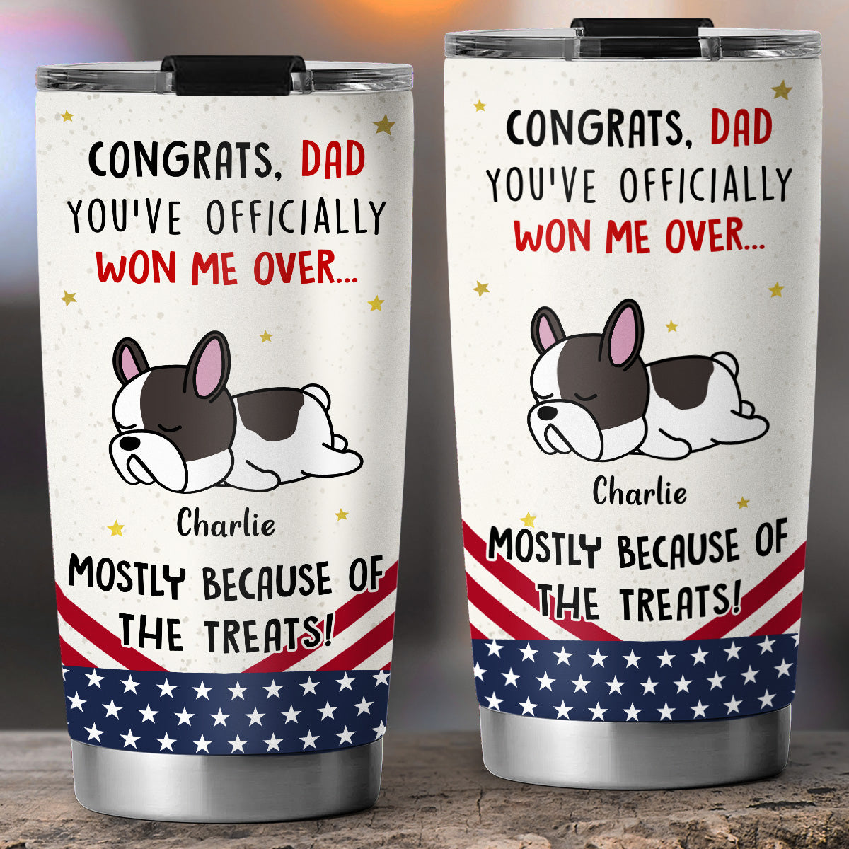 Custom Mother's day Birthday Gifts For Pet Mom, Pet Lovers • Congrats Dog Dad Mom - Personalized Tumbler