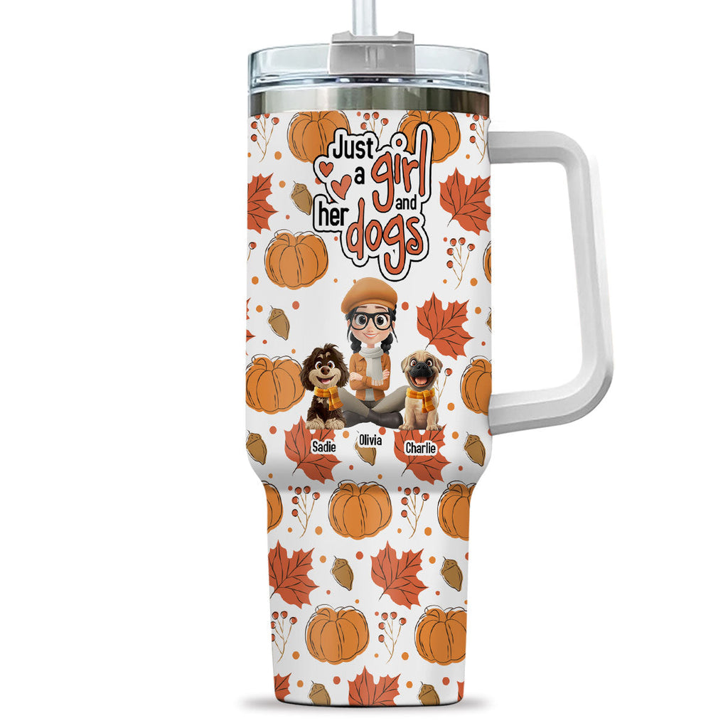 Custom Christmas Birthday Gifts For Dog Mom, Dog Lovers • Falling For You - Personalized Tumbler