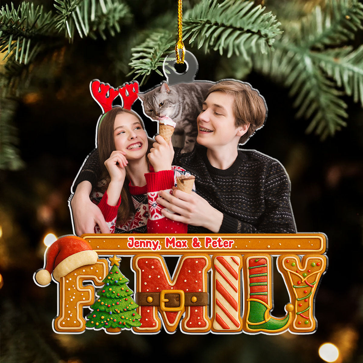 Our Christmas Story Photo - Personalized Acrylic Ornament