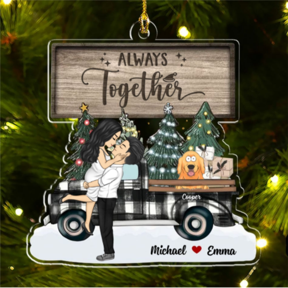 Custom Christmas Decor Home Birthday Gifts For Dog Lovers • You And Me & The Dogs - Personalized Acrylic Ornament