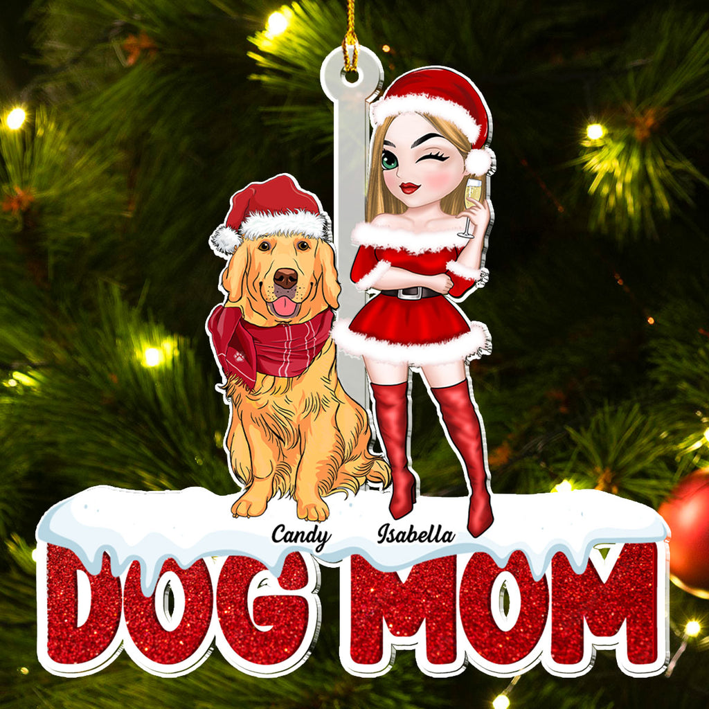 Dog Mom Christmas - Personalized Acrylic Ornament