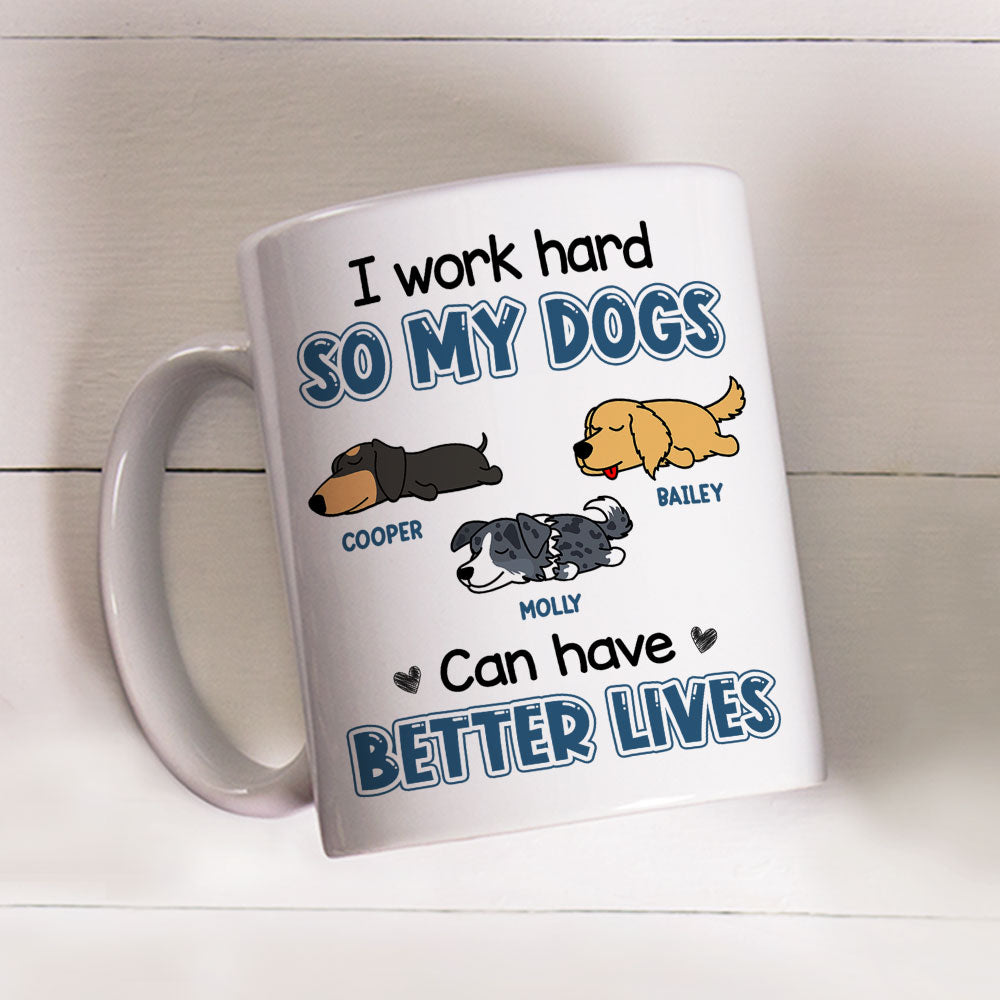 Custom Christmas Birthday Gifts For Dog Lovers • Better Life For My Dog - Personalized Coffee Mug
