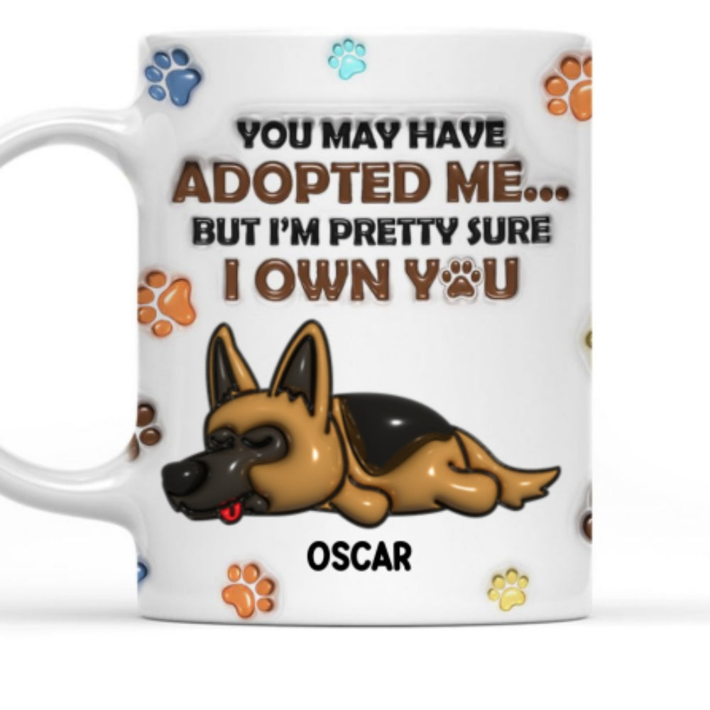 Custom Mother's day Birthday Gifts For Cat Mom, Cat Lovers • We Sure We Own You Version 2 - Personalized 3D Inflated Effect Mug