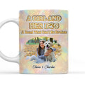 Custom Photo Christmas Birthday Gifts For Dog Mom, Dog Lovers • A Girl And Her Dog Pearl Photo - Personalized 3D Inflated Effect Mug